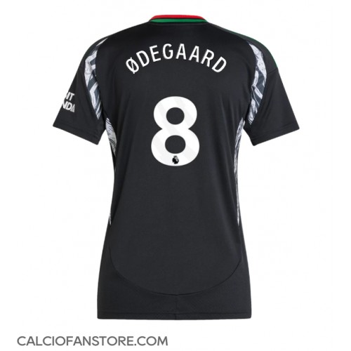 Maglia Calcio Arsenal Martin Odegaard #8 Seconda Divisa Donna 2024-25 Manica Corta